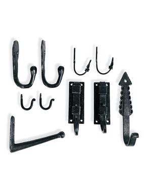 Hobby Lobby Cast Iron Metal Wall Hooks Lot Black Rustic Industrial